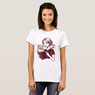 Book & Coffee Woman T-Shirt – Cosy Reading