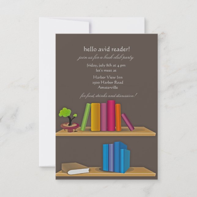 Book Collection Invitation (Front)