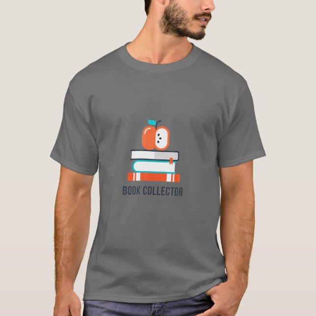Book Collector Bookworm Apple And Books Lifestyle T-Shirt (Front)