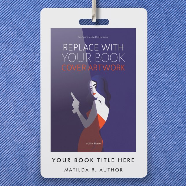 Book Cover | Author Book Launch Promotional ID Badge (Creator Uploaded)