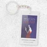 Book Cover | Author Book Launch Promotional Key Ring<br><div class="desc">Simple,  stylish promotional book launch keychain template in an a modern minimalist design style which can be easily personalised with your book cover artwork,  book title and author name. The perfect promotional givaway for any author,  writer or book store!</div>
