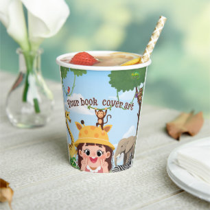 Book Cover Author Book Launch Promotional Paper Cups