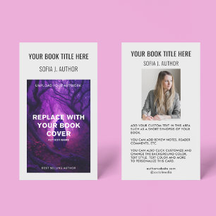 Book Cover & Author Writer Photo Promotional Business Card