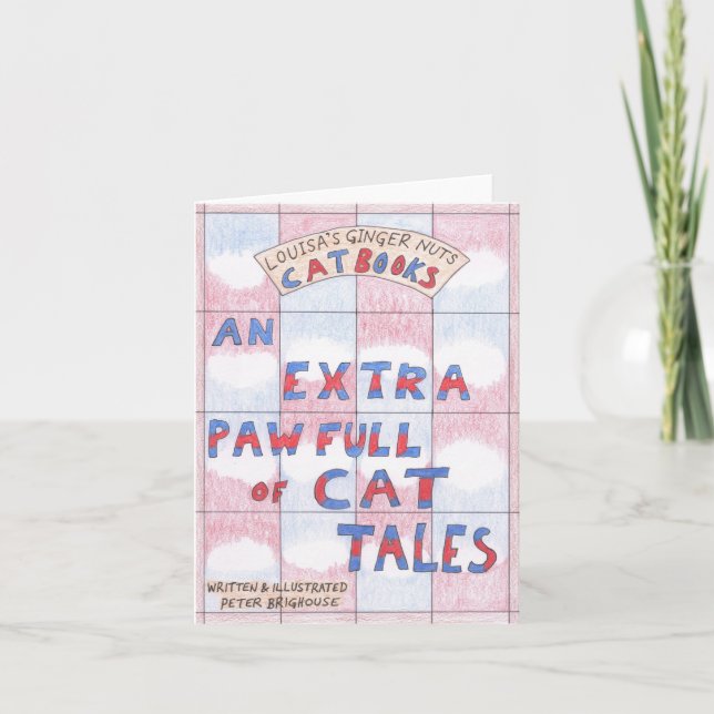 Book Cover Extra Pawfull Cat Tales Tails Stories Card (Front)