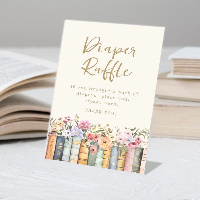 Book Diaper Raffle Sign (Book Diaper Raffle Sign by Painted Paperie
)