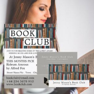 Book Display, Book Club Business Card