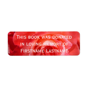 Book Donation  Sticker Rose