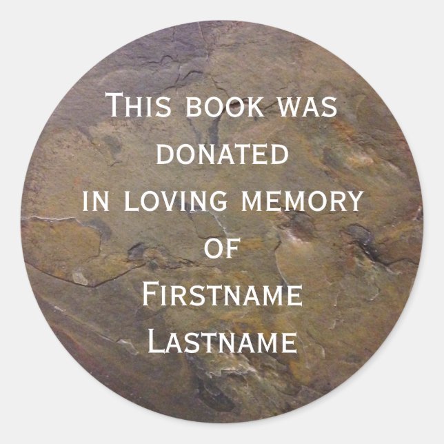 Book Donation  Sticker Slate (Front)