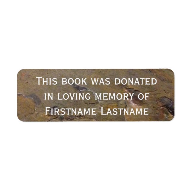 Book Donation  Sticker Stone (Front)