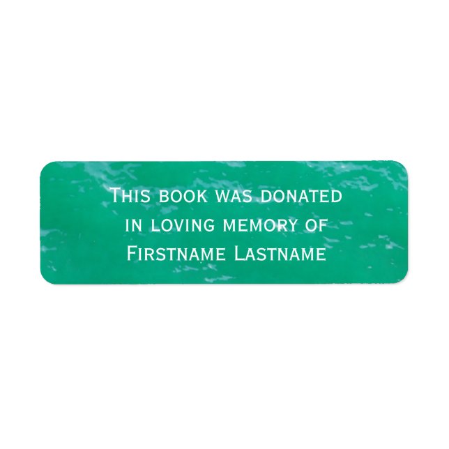 Book Donation  Sticker Water (Front)