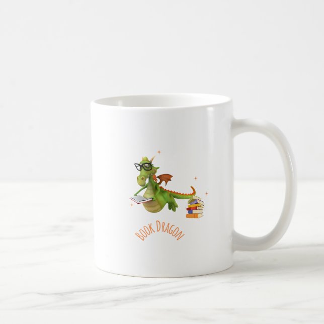 Book Dragon Coffee Mug (Right)