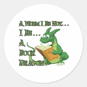 Book Dragon Sticker