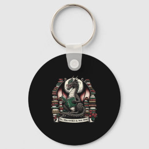 Book Dragon Yes I Really Do Need All These Books Key Ring