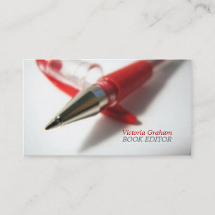 Book Editor Author Novelist Poet Journalist Blog Business Card