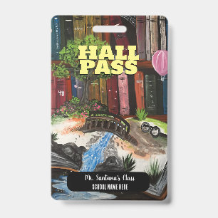 Book Experience Hall Pass Badge ID Badge