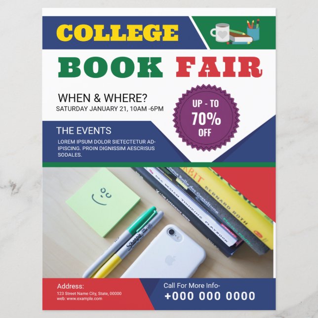 Book Fair Flyer Template (Front)