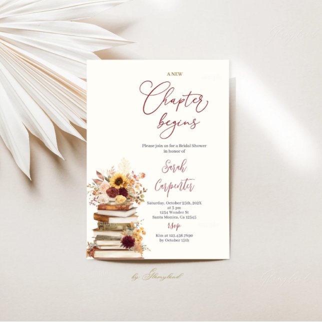Book Fall Bridal Shower Invitation (Creator Uploaded)