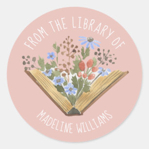 Book Flowers From the Library Of Bookplate Label