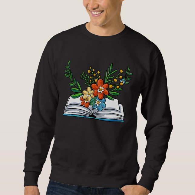 Book Flowers Sweatshirt (Front)