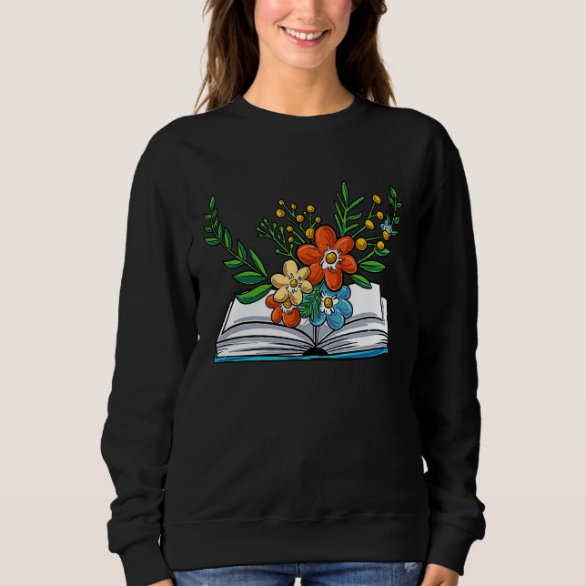 Book Flowers Sweatshirt (Front)