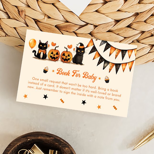  Book For Baby Black Cat Halloween Party  Enclosure Card (Creator Uploaded)