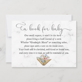 Book for Baby Card, Baby Shower Bring A Book Card