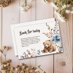 Book for baby cute forest bear baby shower card