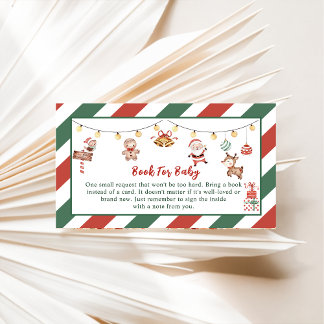 Book For Baby Santa Christmas Party Enclosure Card