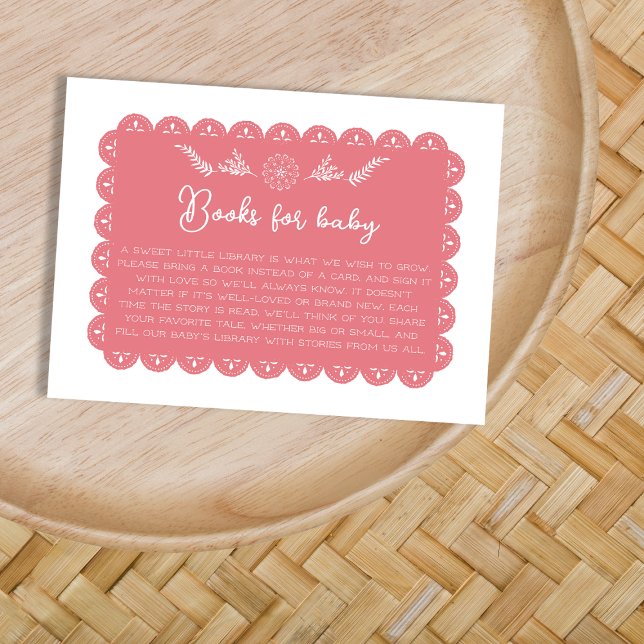 Book For Baby Shower Girl Mexican Papel Picado  Enclosure Card (Book For Baby Shower Girl Mexican Papel Picado Enclosure Card)