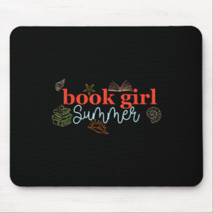 Book Girl Summer Design Mouse Pad