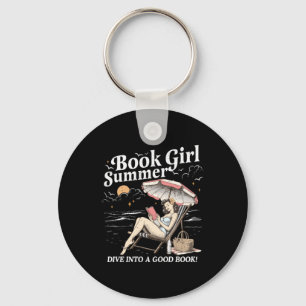 Book Girl Summer Key Ring