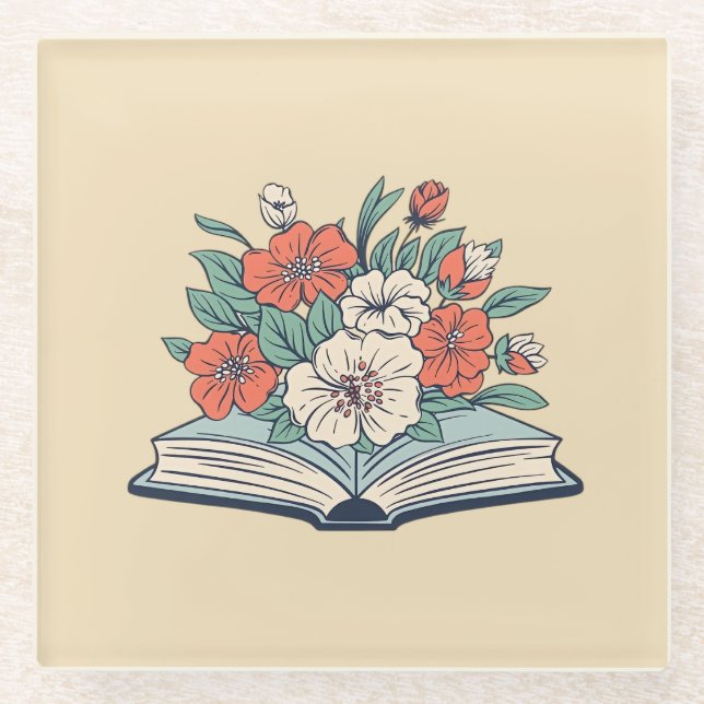 Book Glass Coaster (Front)