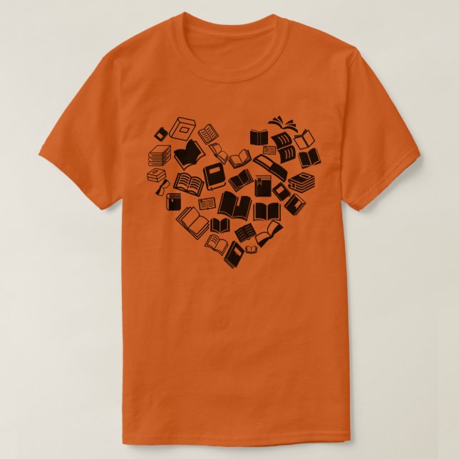 Book Heart 3 T-Shirt (Design Front)