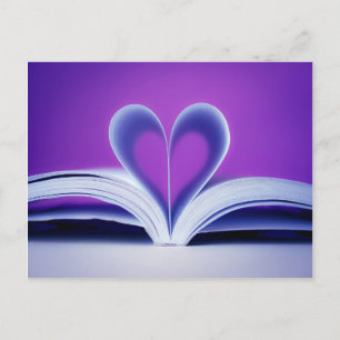 Book Heart Photography Postcard