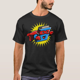 Book Hero Reading Book Lover Comic Book Comics T-Shirt