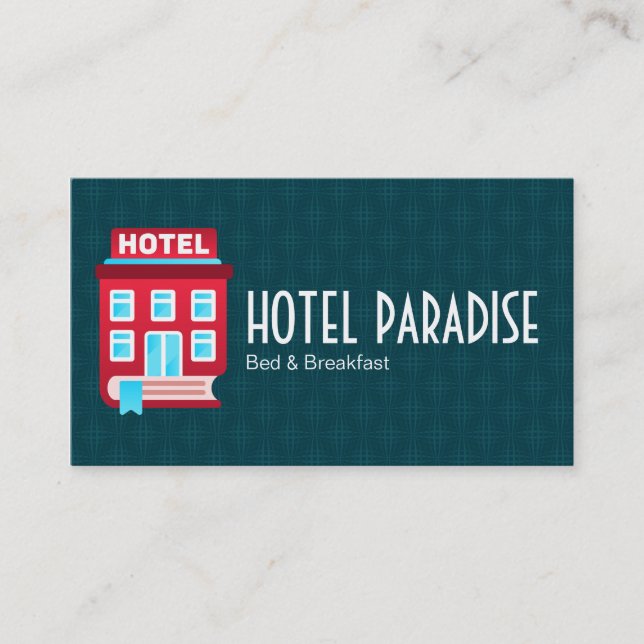 Book Hotel Logo | Bed Breakfast Business Card (Front)