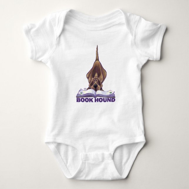 Book Hound Baby Bodysuit (Front)