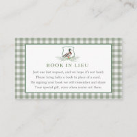 Book In Lieu Cards, Duck Book Card