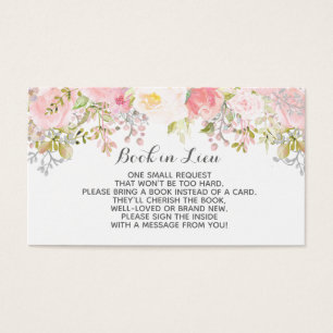 Book In Lieu Cards Watercolor flowers