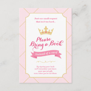 Book Instead of a Card Princess Baby Shower Girl