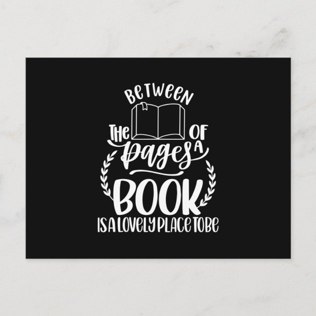 Book is A Lovely Place To Be Postcard (Front)