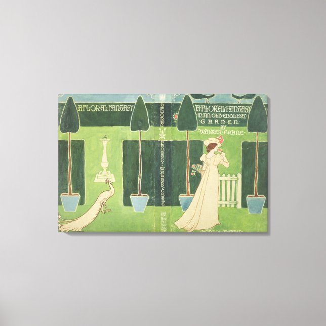 Book Jacket design for 'A Floral Fantasy in an Old Canvas Print (Front)