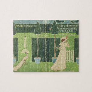 Book Jacket design for 'A Floral Fantasy in an Old Jigsaw Puzzle