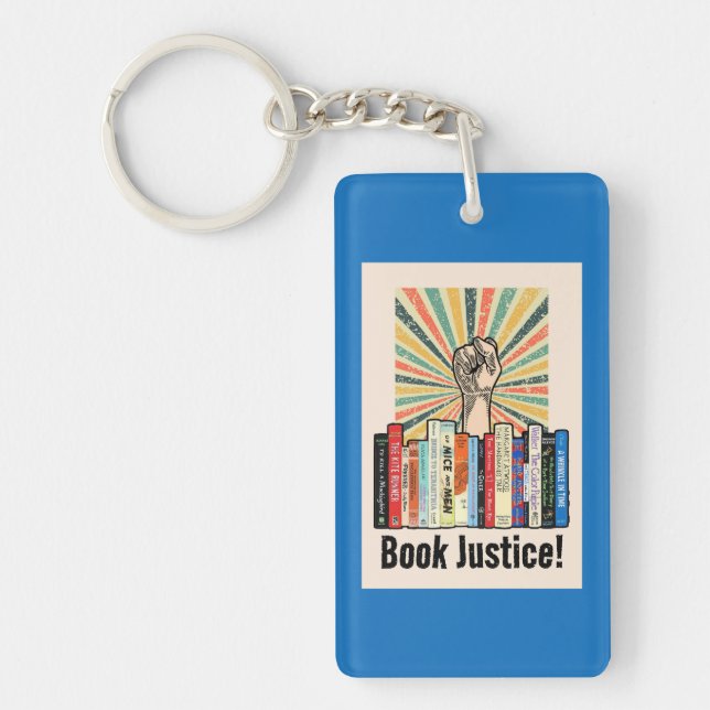Book Justice! Key Ring (Front)