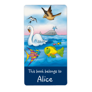 Book Labels with cute animals