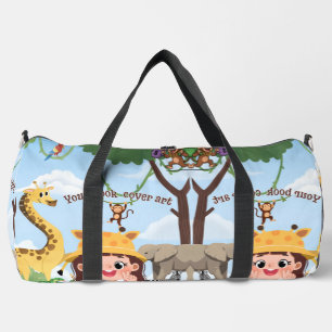 Book Launch Author Promotional Book Cover Duffle Bag