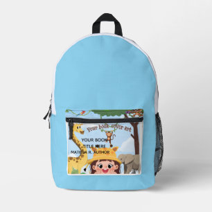 Book Launch Author Promotional Book Cover Printed Backpack