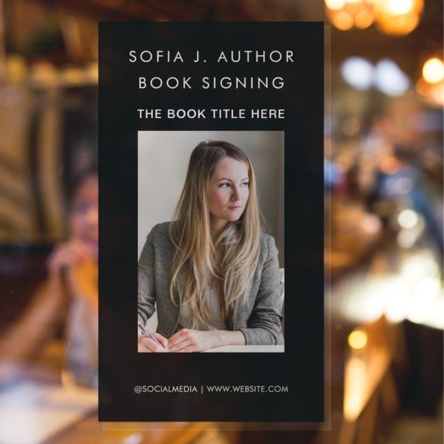 Book Launch Author Writer Photo Promotional Black (Creator Uploaded)