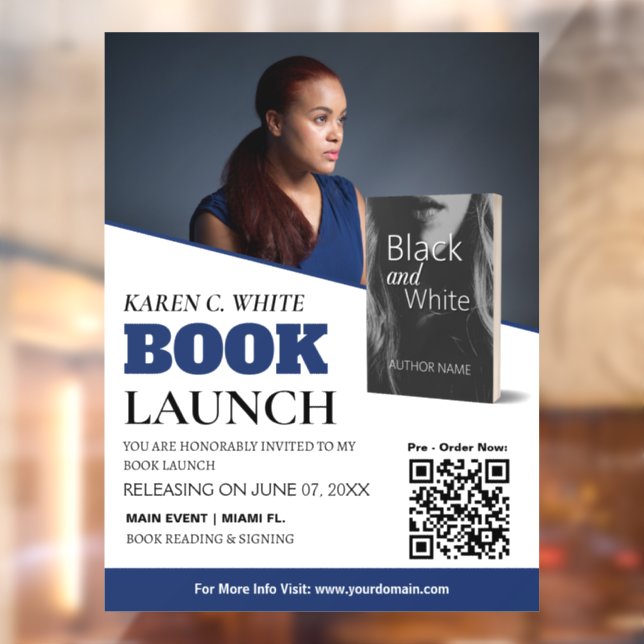 Book Launch Custom Window Cling (Sheet 2)