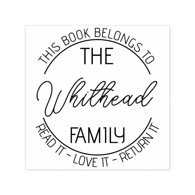 Book library bookplate book stamp Custom modern  (Design)